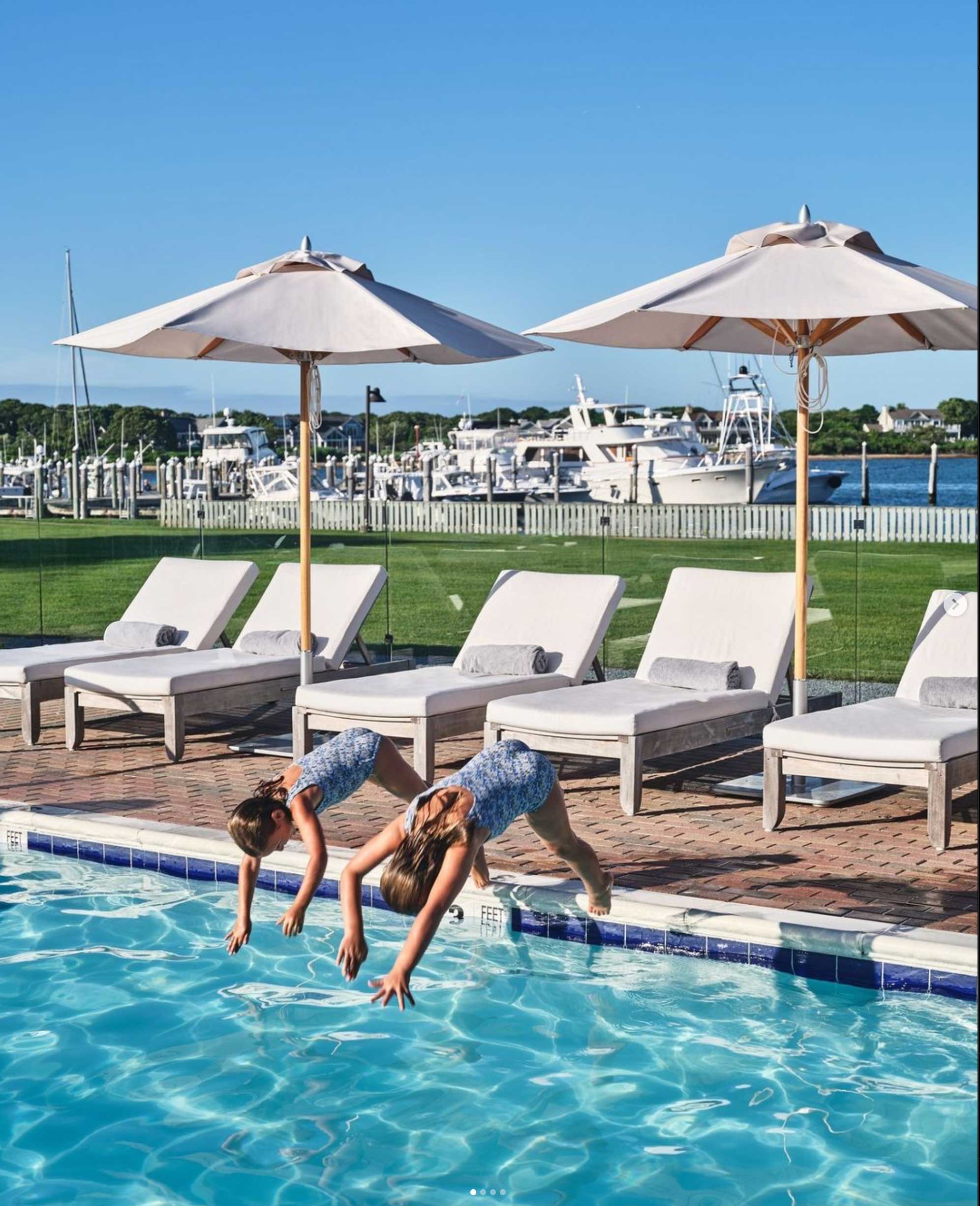 Image of umbrellas at Montauk Yacht Club